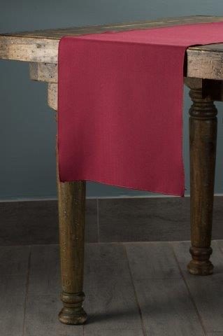 Classic Solid Burgundy table runner